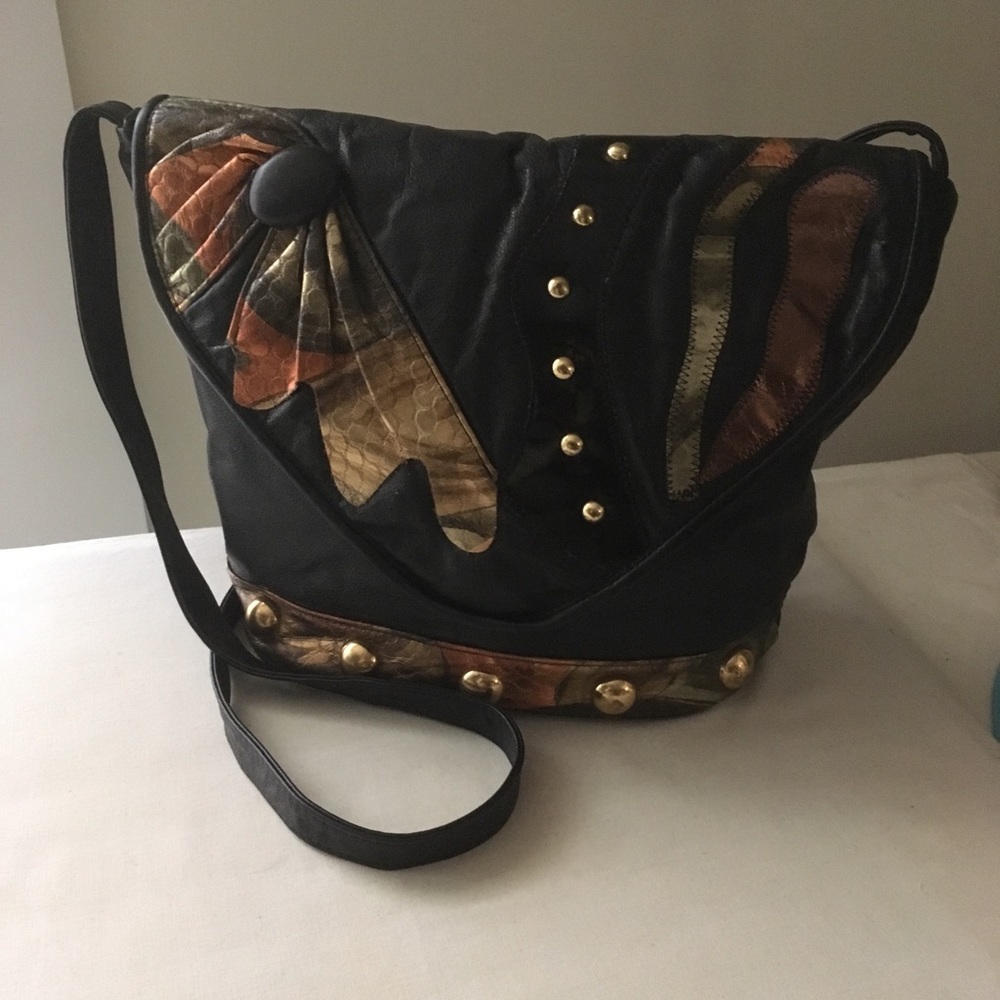 Vintage Shoulder Patchwork Handbag - image 1